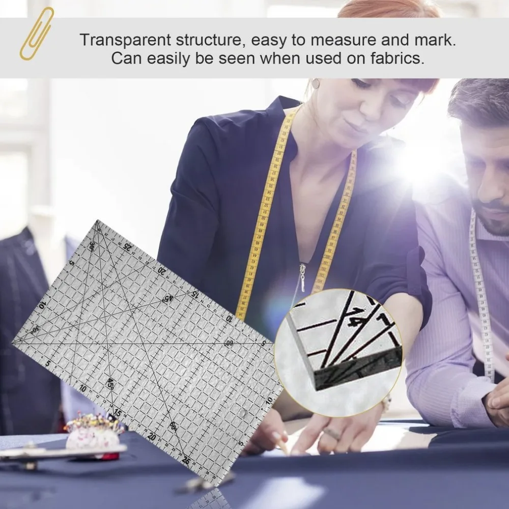 Acrylic Sew Patchwork Ruler Tailor Tools Sewing Machine Accessories Fabric Sewing Patchwork Ruler High Quality 15*30CM