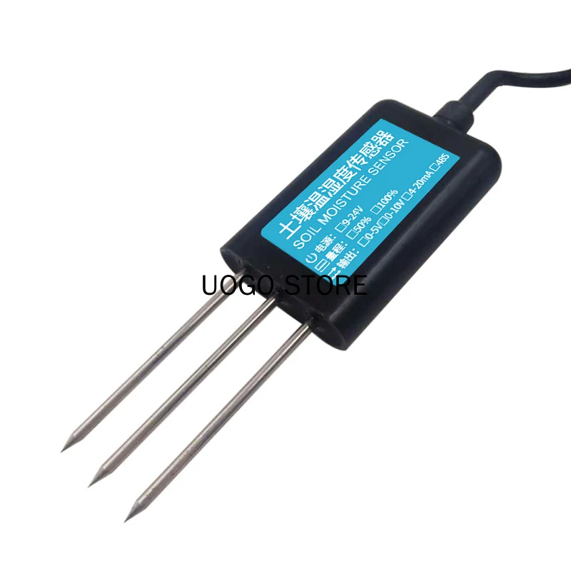 

Soil Temperature and Humidity Sensor RS485 Moisture Detector Soil Temperature and Humidity Conductivity Three-in-one Sensor