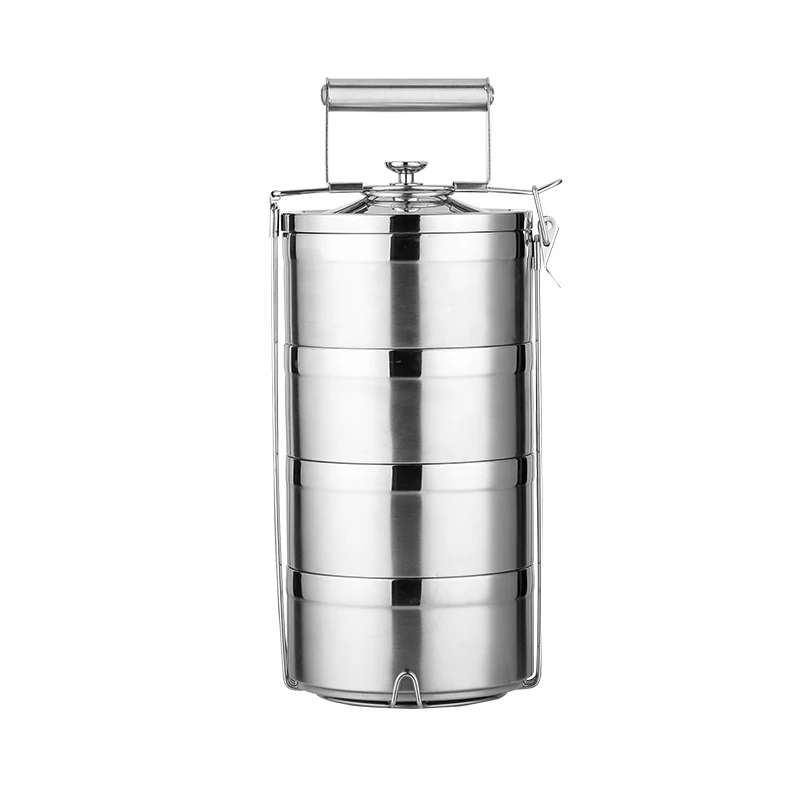 4 layers-2.8L Портативный термос из нержавеющей стали, Ланч-бокс, контейнер для еды, термоконтейнер для ланча, столовая посуда, контейнер для хранения еды, Ланч-бокс - Цвет: 4 layers-2.8L