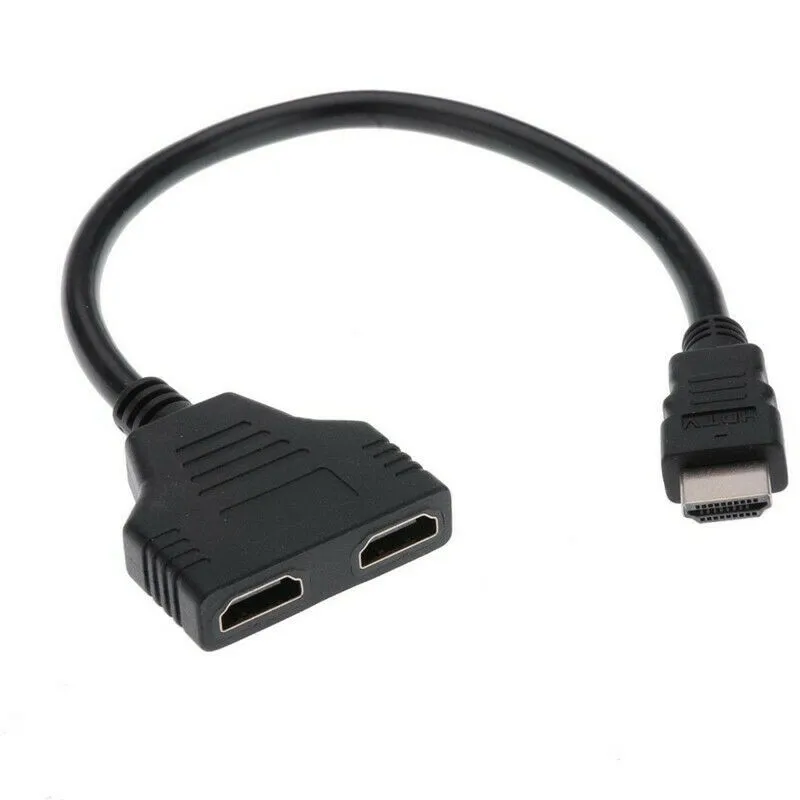 HDMI-compatible 1080P HDMI Male To Double Female Adapter Cable 1 In 2 Out HDMI-compatible Converter Connect Cable Cord For games