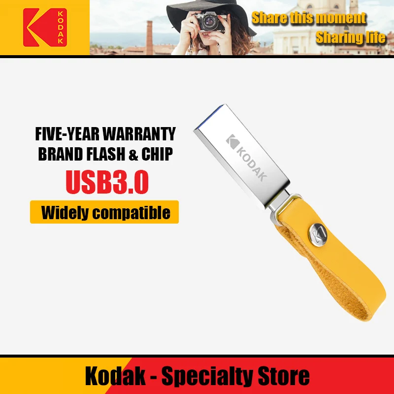Оригинальный Kodak K123 Флешка USB 3,1 металлический USB флеш-накопитель 16 ГБ 32 ГБ 64 Гб 128 ГБ флеш-накопитель USB 3,0 флеш-накопитель U диск