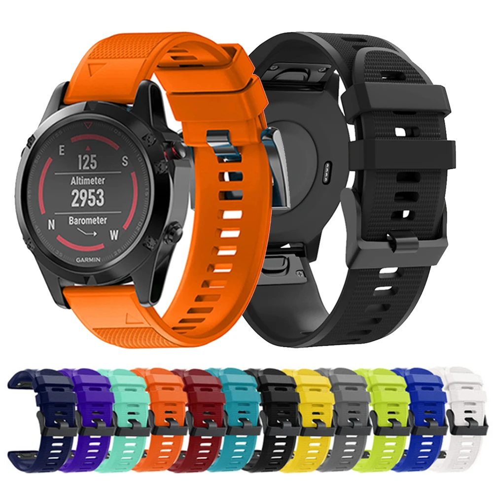 

Silicone 26mm 22mm 20mm Quick Release Watch Wrist Band for Garmin Fenix 6X 5X 6 5 6s 5s plus Pro Easyfit Watchband Wrist strap