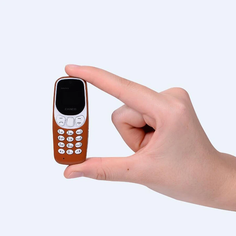 Zanco мини 2G BabyFone самая маленькая в мире коллекция Bluetooth 3,0 контакт 500 запись звонков мобильный телефон 320 мАч батарея - Цвет: Красный