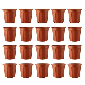 

20Pcs Base Seedling Plastic Plant Pot Indoor Outdoor Planter Flowerpots Plastic Flowerpot Base Seedling Growing Pot