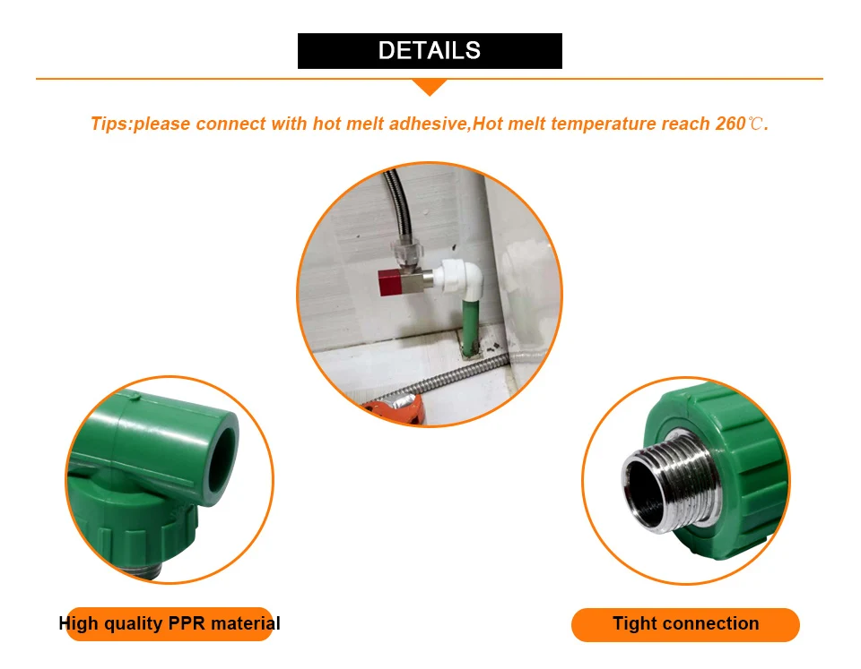 PPR штуцер для водопроводных труб с наружной резьбой соединитель для водопроводных труб 20/25 мм 1/2 ''3/4'' соединитель для водопроводных труб
