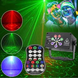 240 patrones de discoteca DJ etapa luces UV luz láser para escenario USB proyector recargable lámpara para regalo de Navidad KTV bar baile