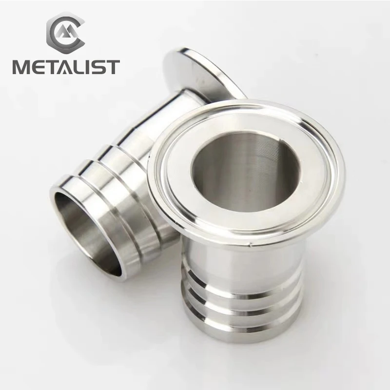 METALIST Complete sizes OD 89MM Stainless Steel SS304 Sanitary Hose Barb Pipe Fitting Ferrule OD 106mm fit 3.5" Tri Clamp