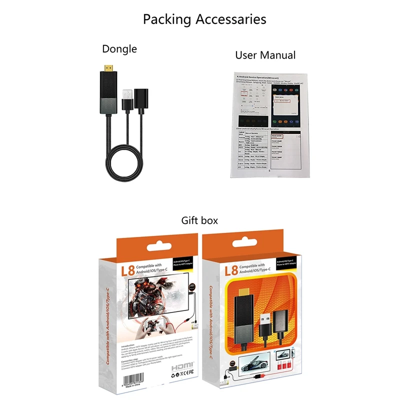FULL-Hdmi кабель для Iphone 8X7 6S Plus Ipad Tv Android телефонов к Hdmi адаптер Full Hd 1080P Usb Hdmi конвертер Кабель Hdmi
