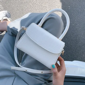 

Stone Pattern Mini Pu Leather Crossbody Bags For Women 2020 Summer Candy Color Shoulder Bags Female Totes Cute Handbags Purses