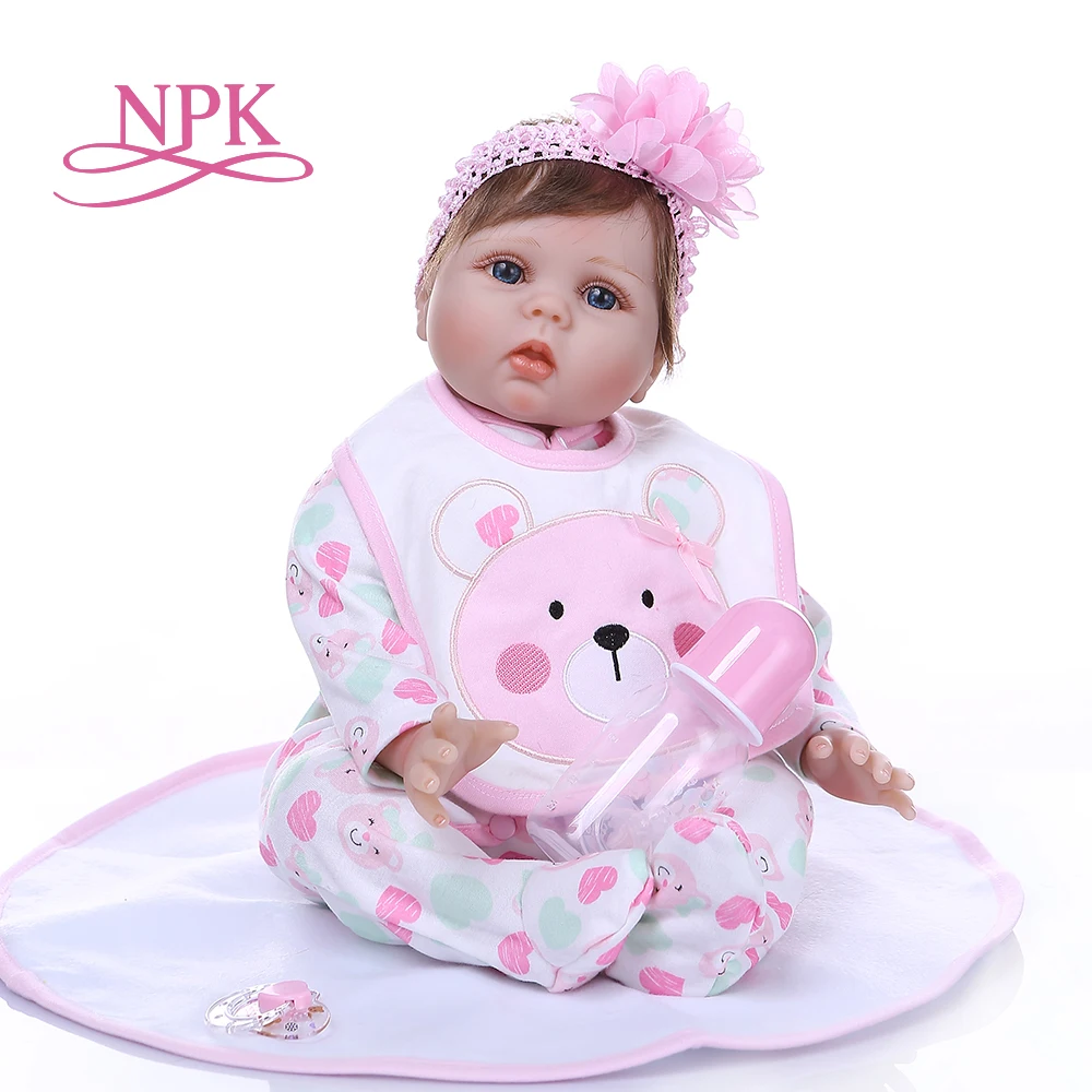 55 см pinky baby reborn кукла милое детское лицо realisitc новорожденный девочка руки волосы с