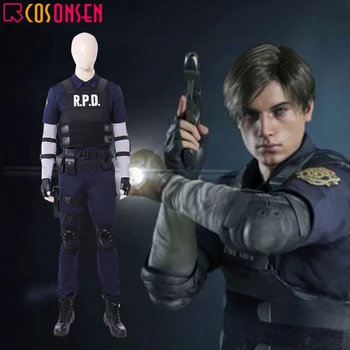 

Games RE2 Remake Leon Cosplay Costume Men's Halloween Cosplay Leon Costume Outfit COSPLAYONSEN made all size