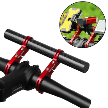 

Bike Handlebar Extender Extension Carbon Fiber Bracket Aluminum Alloy Clamp For Bicycle Speedometer-Red