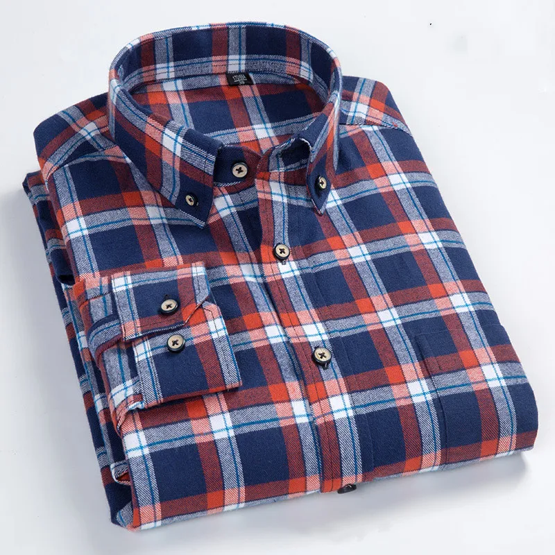 Camicia a quadri in flanella di alta qualità per uomo taglie forti 8XL 7XL  6XL manica lunga in puro cotone morbido Comfort Slim Fit camicie da uomo -  AliExpress Men's Clothing