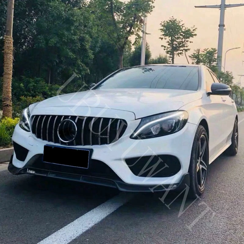 Передний бампер спойлер для Mercedes Benz W205 C Класс C180 C200 C300 C43 Бампер протектор украшения губ Диффузор
