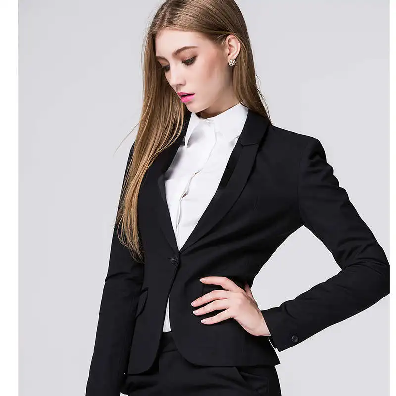 

Promotion New Arrive Custom Made Spring Autumn Formal Women Suits Elegant Fashion Ladies Office Uniforms For Work Clothing