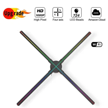 Goedkoop Hot Selling Dseelab Wifi Cloud 3D Holografische Projector Hologram Speler Blote Oog Led Display Fan Reclame Licht Led Fan