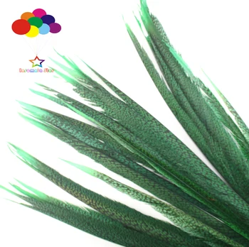 

Natural 50-80CM (20-32 inches) pheasant cover tail feathers turf green 30-100PCSDIY decoration craft jewelry drama head feather