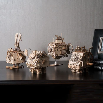 

Do It Yourself Assembled Music Box 3d Three-Dimensional Puzzle Wooden Toy Creative Space Series Model Mechanical Music Box Gift