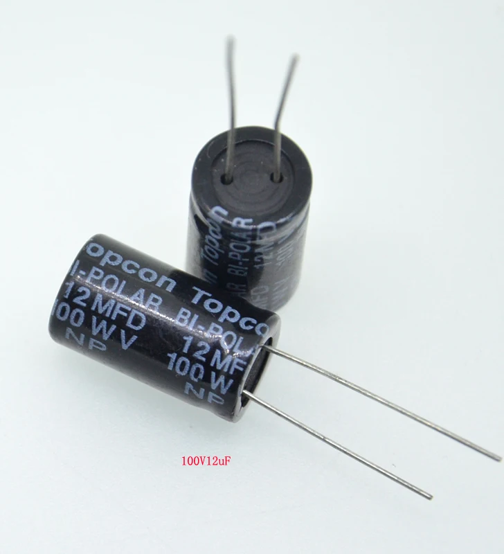 1pcs Acoustic speaker capacitor 12UF/100V frequency division dedicated non-polar vertical capacitor