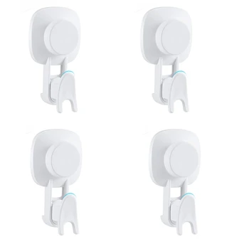 

4 Pcs Suction Hooks,Strong Suction Cup Hook Waterproof Shower Hooks for Bathroom & Kitchen Vacuum Wall Hooks for Towel