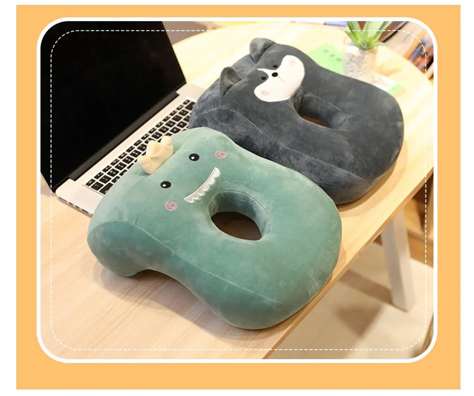 Multi-function Cartoon Plush Soft Travel Pillow Airplane Neck Chin Head Support Rest Pillow for Train Office Sleep Accessories