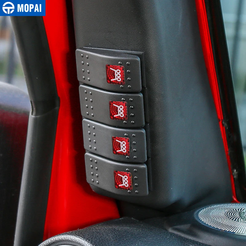 MOPAI внутренние молдинги для Jeep Wrangler JK 2011 + столб 4 переключатель панели Pod с