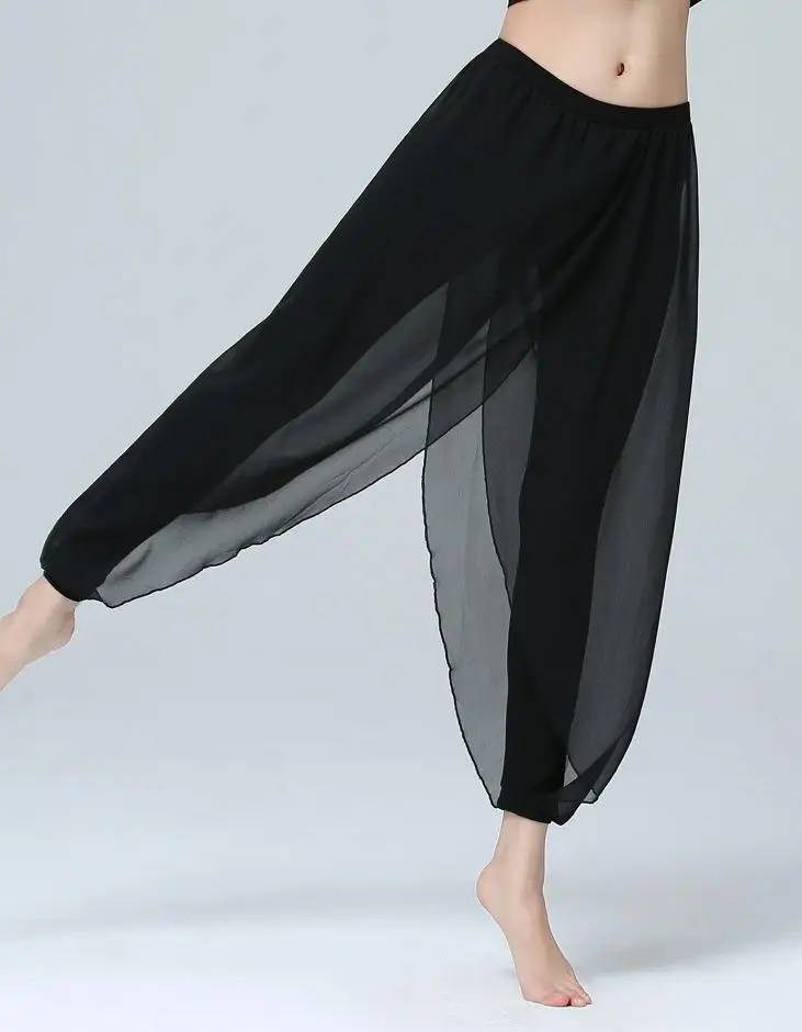 Pantalon De Yoga En Mousseline De Soie À Neuf Points, Pantalon De