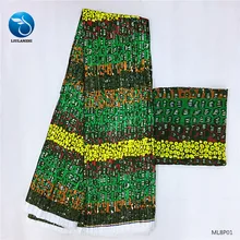LIULANZHI африканская восковая ткань новейший стиль плиссированная атласная ткань 4+ 2 ярдов нигерийская Женская атласная ткань ML8P