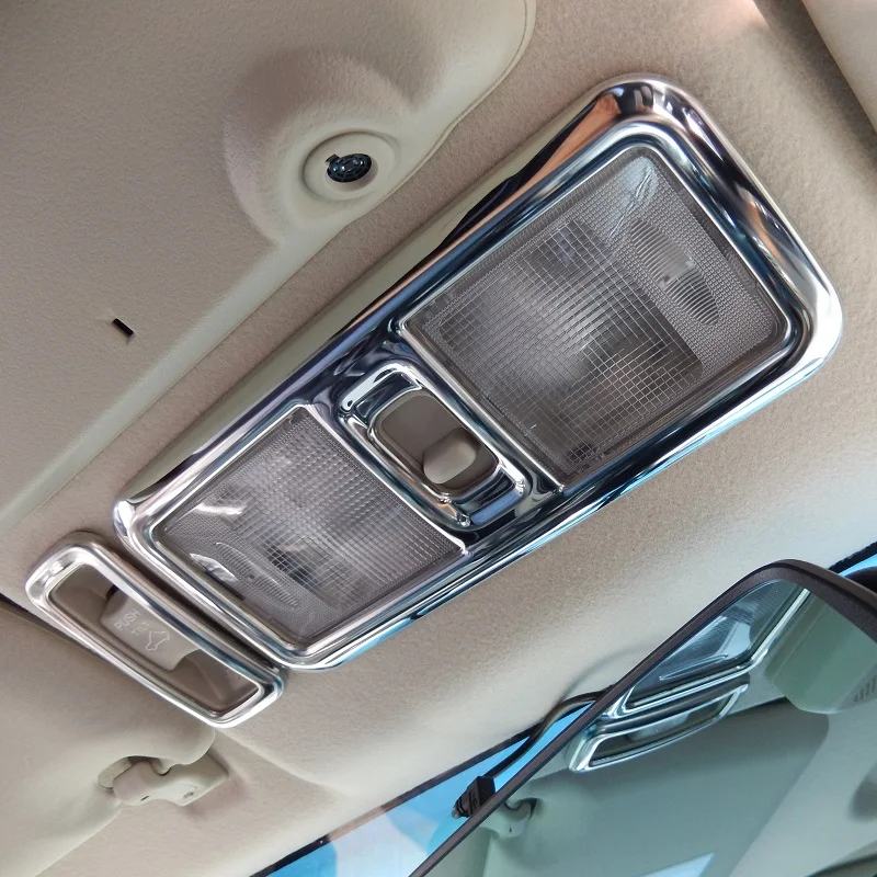 Хромированные накладки на плафоны из металла и пластика под карбон для Mitsubishi Pajero