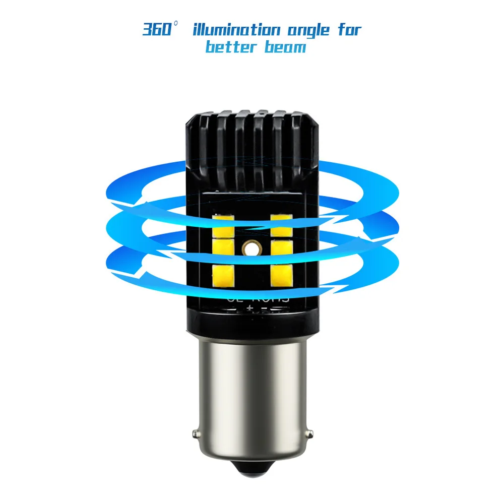 2 шт. 1156 1157 7440 7443 P21W BA15S 12 SMD 3030 5730 светодиодная автомобильная резервная лампа s