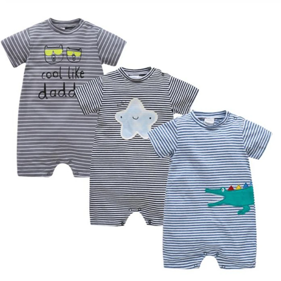 

roupa bebe de Newborn Rompers Baby Boy Onesie Jumpsuits Body Rompers Overalls 100% Cotton Infant Girl Pajamas 0-12 Months Jumper