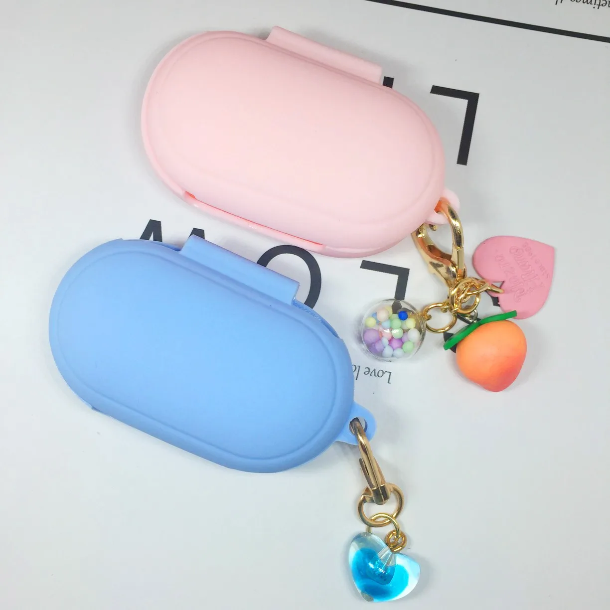 Чехол для ключей с сердечком Samsung Galaxy Buds / + Plus 2020 роскошный силиконовый чехол