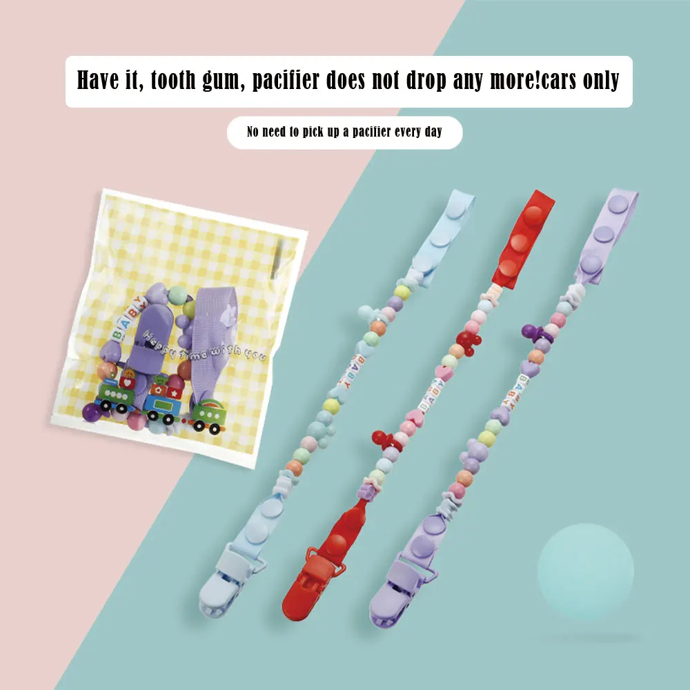 

1PCS Baby Pacifier Clip Chain New Baby Boys Girls Pacifier Clips Newborn Dummy Pacifier Chain Clip Holder Baby Nipple Feeding