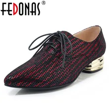 FEDONAS; модные женские туфли-лодочки из натуральной кожи без застежки; демисезонные туфли-лодочки; вечерние Женская Офисная обувь с острым носком