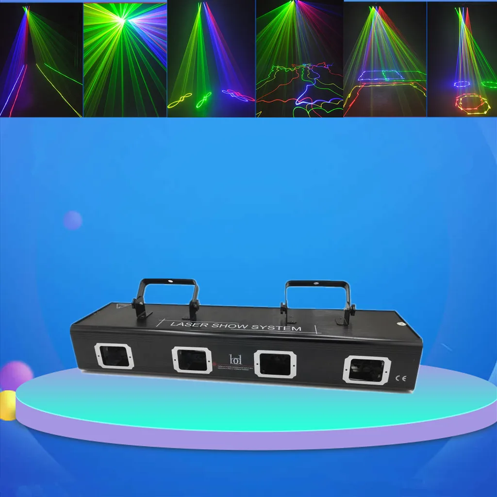 4 линзы 30 Вт лазерный сценический свет 7CH DMX512 звуковая активация DJ