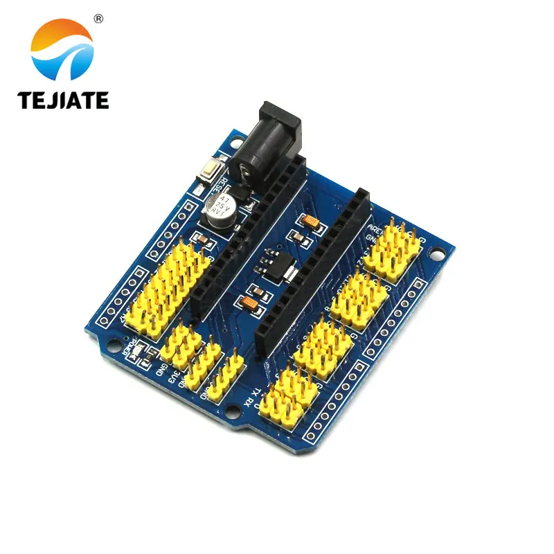 1PCS NANO 328P Multi-function Expansion Board Module Yellow Pin UNO Modular Unit Match for Arduino 