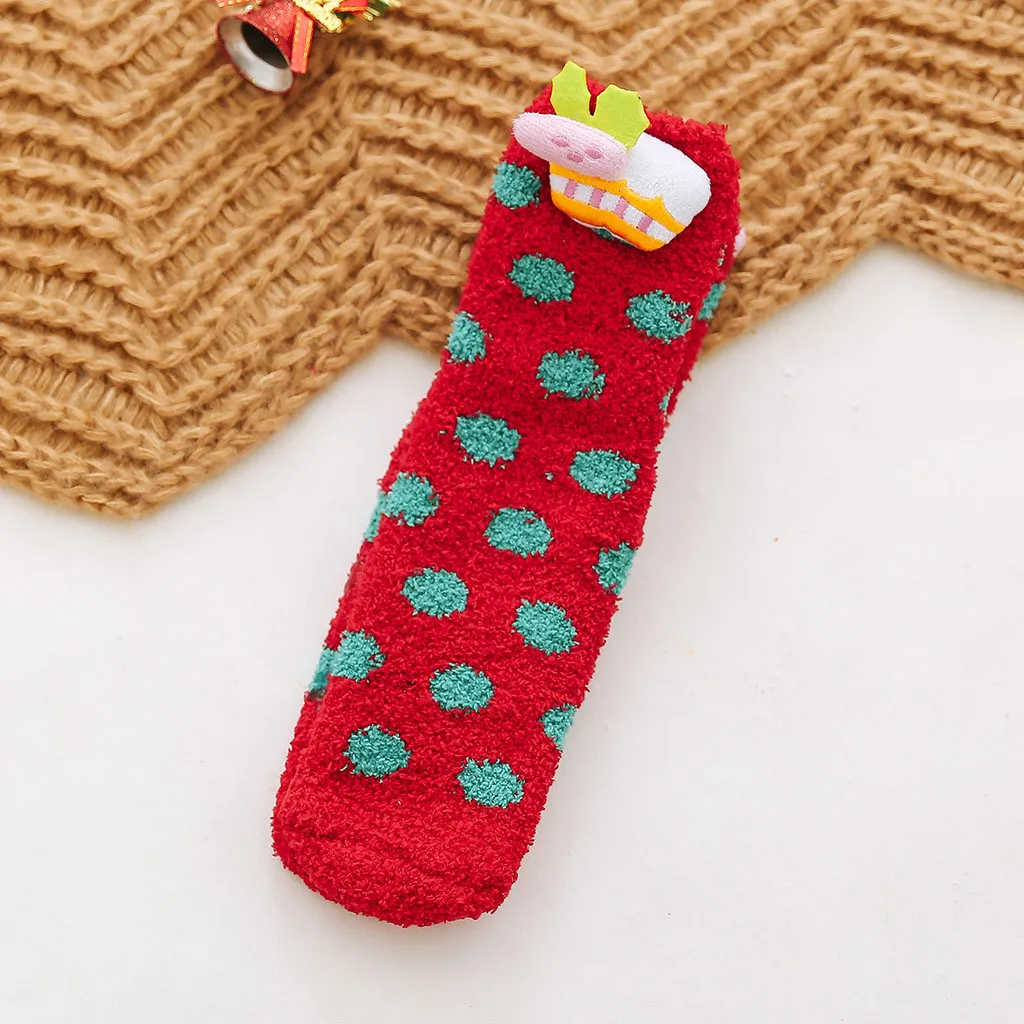 JAYCOSIN 1 Pair Women socks Casual winter Christmas Socks David's deer Socks Cotton Cartoon Keep Warm lady Socks Christmas Gift