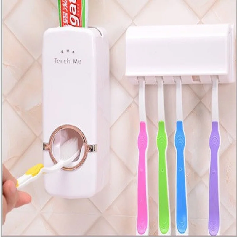 

Wall Mount Automatic Toothpaste Dispenser Bathroom Accessories Set Toothpaste Squeezer Dispenser Bathroom Storage Holder