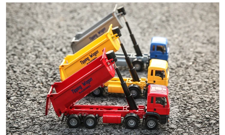 Cadeve Metal Car 1: 50 Engineering Dump Truck Model Mud Head Loader Toy Car