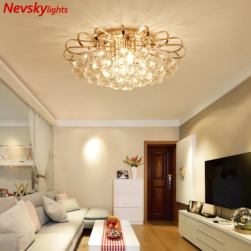 

Crystal ceiling lights dining room hanging lamps living room modern luster bedroom kitchen fixtures copper lighting for hallway