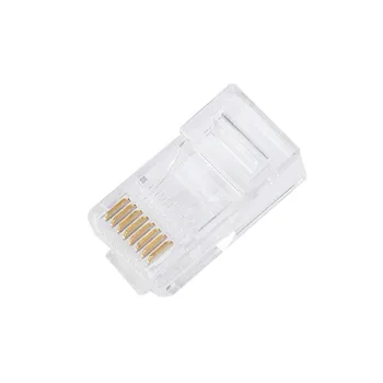 

20PCS Ultra thin and flexible connector Cable Cat5 Cat5e Network Connector rj45 Metal Cable Modular Plug Terminals