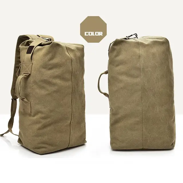 Backpack Travel Bag High Capacity Outdoors Men Canvas Field Survival Picnic Traveling Backpack 2