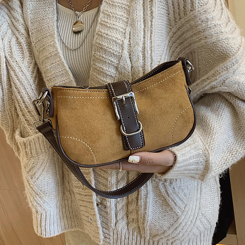 

PU Leather+Canvas Shoulder Bags For Women 2019 Designer Winter Small Handbags and Purses Lady Hand Bag Female Totes