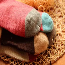 Женские толстые теплые носки для зимы из кроличьей шерсти, женские носки без пятки с манжетами для зимы и осени, 5 пар/лот, BCW042