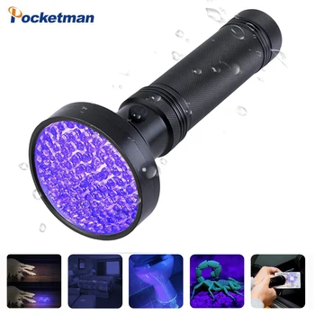 

Practical 100 LED UV light 51 21 LED light UV 395-400nmLED flashlight light flashlights security purple UV detection AAA battery