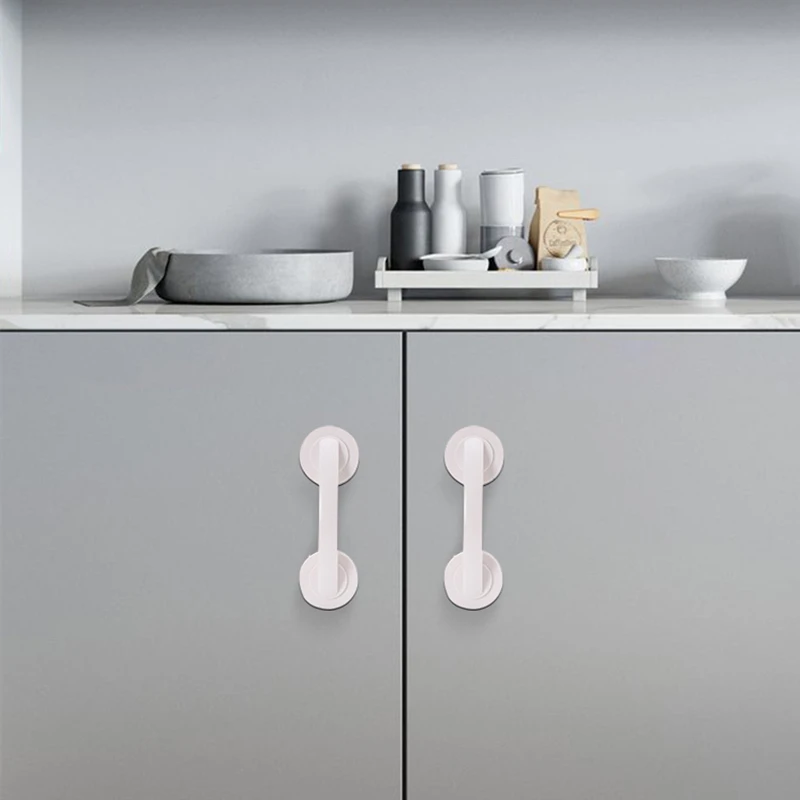 Glass Door Sliding Door Handles Closet Cupboard Toilet Lid Refrigerator Suction Cup Pulls Free Punch door handles cabinet handles