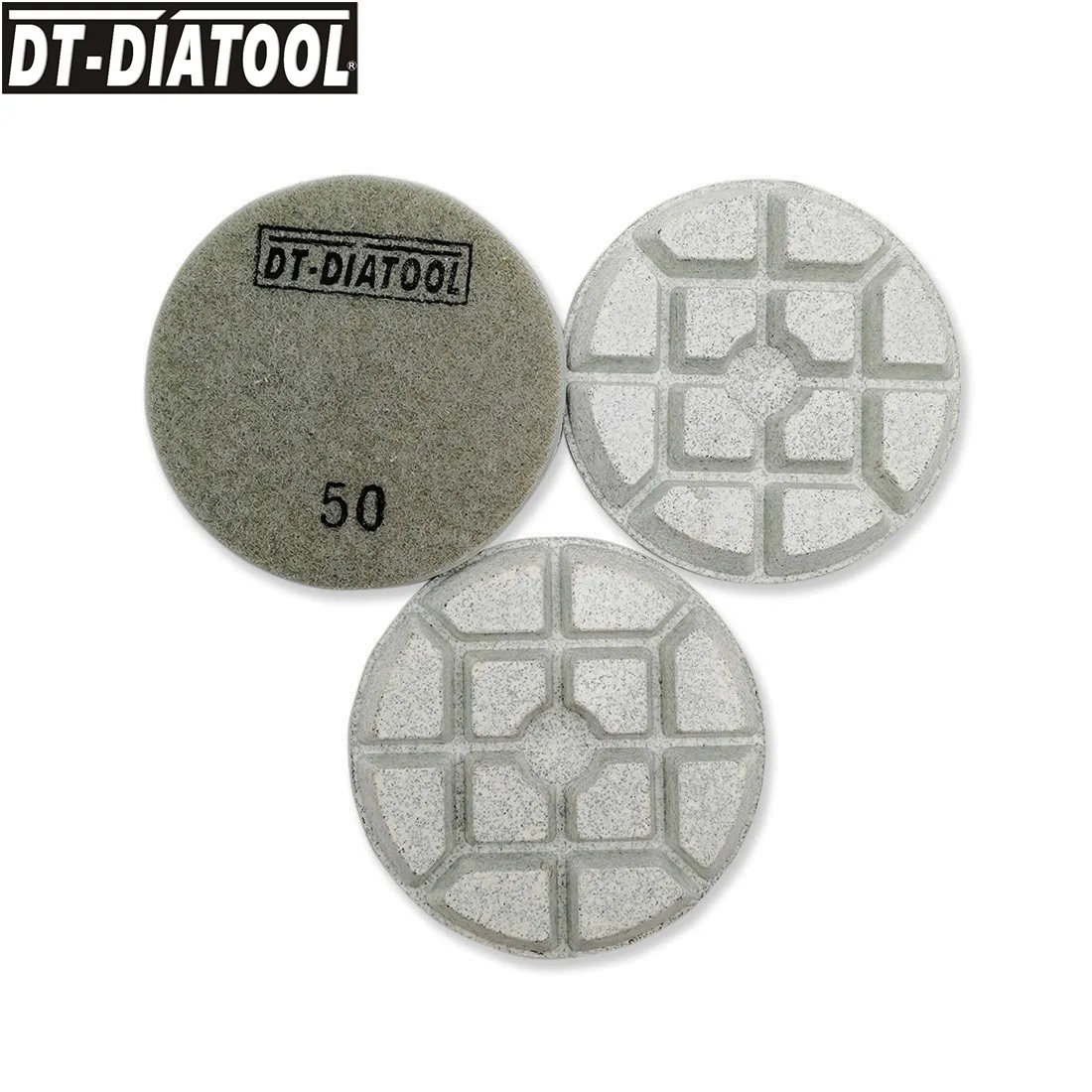 DT-DIATOOL 3pcs/set Dia 80mm/3 Diamond Concrete Polishing Pads Thickened Resin Bond Sanding Discs For Repairing Concrete Floor