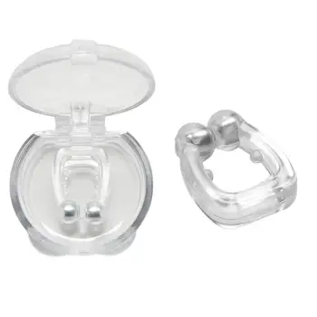 

Silicone Magnetic Anti Snore Nose Clip Stop Snoring Nose Clip Sleep Tray with Case Health Care Better Sleeping Anti Snore Clip