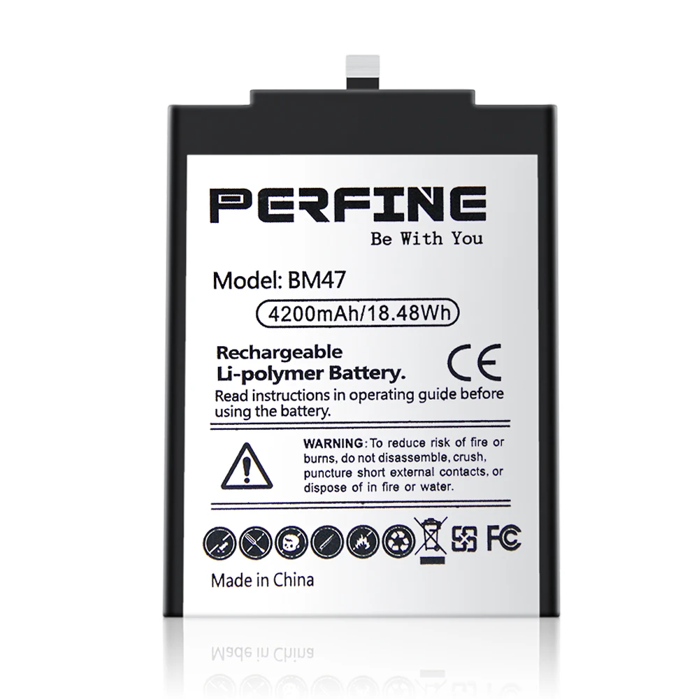 

Perfine Battery BM47 for Xiaomi Redmi 3 3S 3X 4X 4200mAh Built-in Li-Polymer Battery with Repair Tools