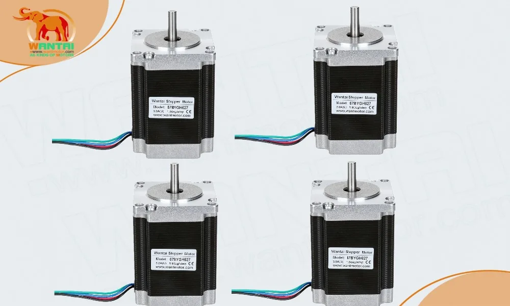 

EU, Rosh,4PCS Nema 23 with 280oz-in, 3.0A, 78mm,4 leading wires,Stepper Motor/Stepping motor 57BYGH627 Wantai 3D CNC Engraver,